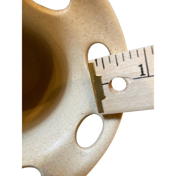 Handmade Pottery Fish Toothbrush Holder Signed 5 Hole Coastal Beach Ocean Decor - Picture 7 of 8